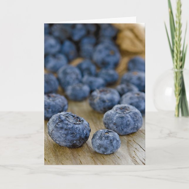 Blueberry Happy Birthday Karte (Vorderseite)