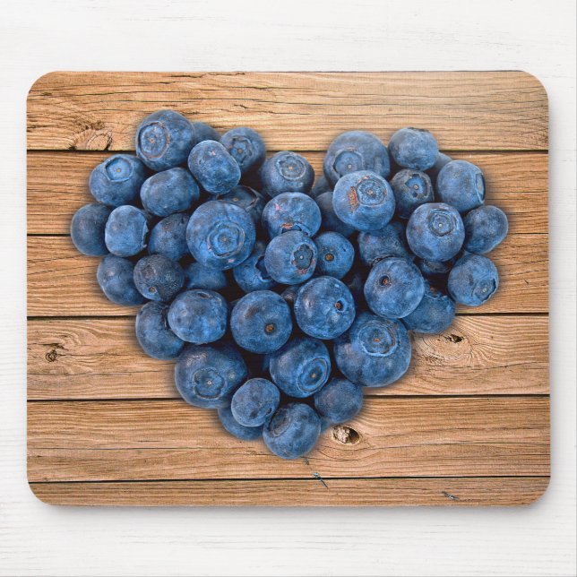 Blueberry Heart Mousepad (Vorne)