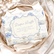 Blueberry Hot Air Balloon Toile Diapper Raffle
