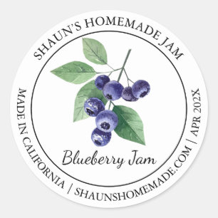Blueberry Jam étiquette moderne