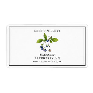 Blueberry-Jam-rechteckiges Etikett