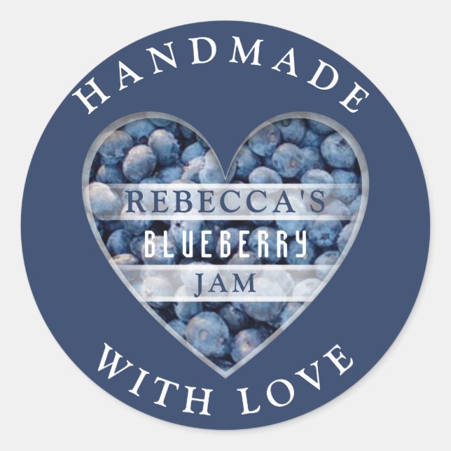 Blueberry Jam Runder Aufkleber (Vorderseite)