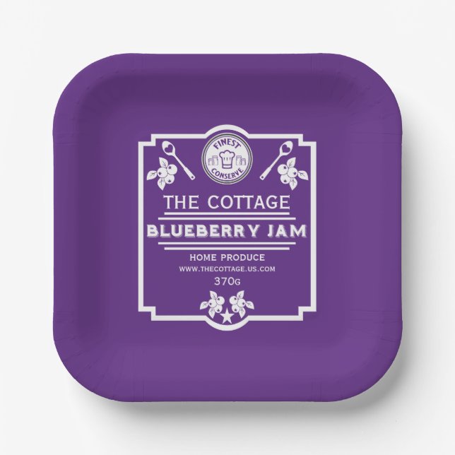 Blueberry Jam Seller Pappteller (Vorderseite)