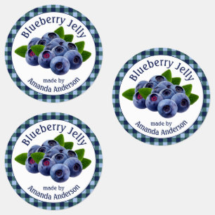 Blueberry Jelly Plaid Circulaire Étiquette aliment