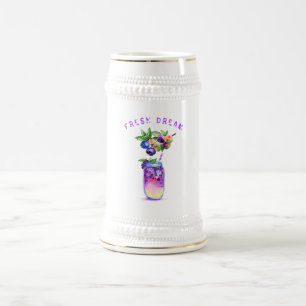 Blueberry Juice Cool Drink Cocktail Beer Stein Bierglas