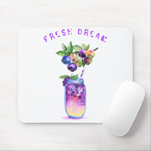 Blueberry Juice Cool Drink Frucht Mouse Pad Mousepad