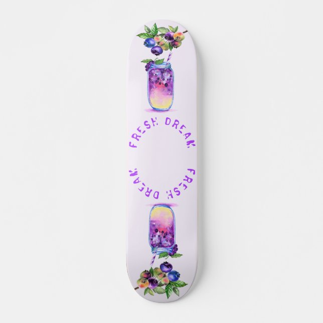 Blueberry Juice Cool Drink Frucht Skateboard (Vorne)