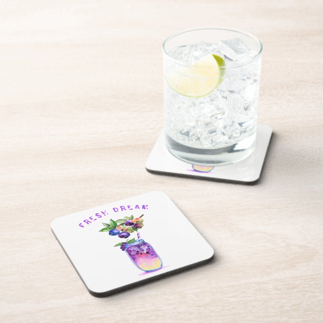 Blueberry Juice Drink Frucht Sommer Untersetzer (Rechte Seite)