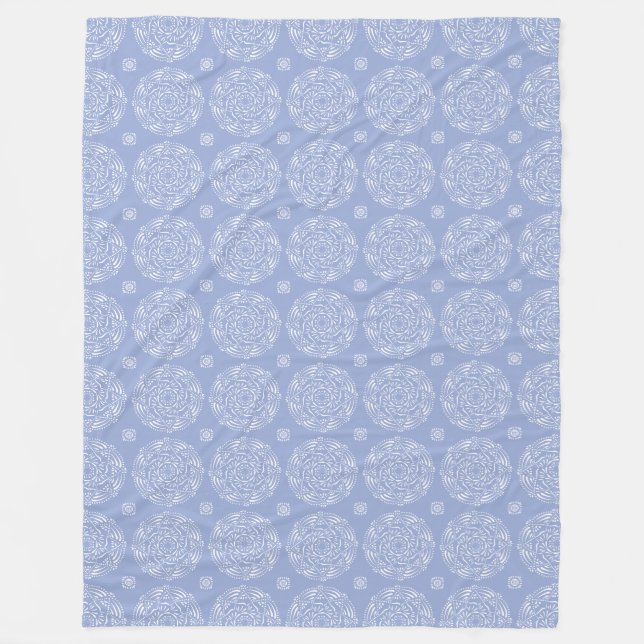 Blueberry Mandala Fleecedecke (Vorderseite)