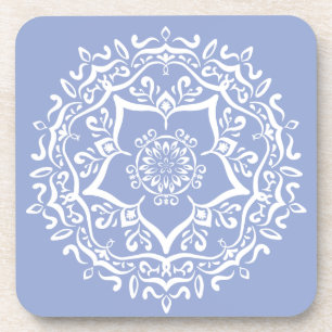 Blueberry Mandala Getränkeuntersetzer