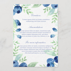 Blueberry Mittelsommer Rustic Berry Wedding Einladung
