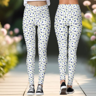 Blueberry Motif Berries Leggings été
