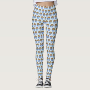 Blueberry Muffin Baked Goods Breakfast Blue Leggings