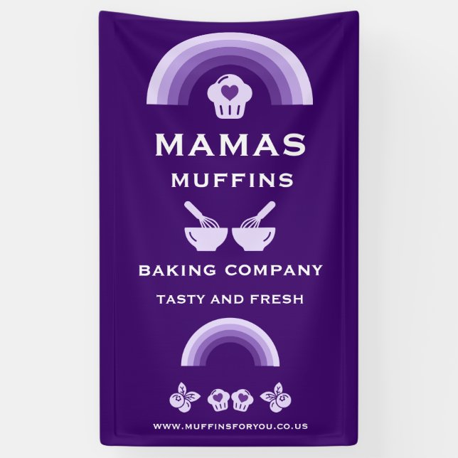 Blueberry Muffin Baker Banner (Vertikal)