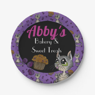 Blueberry Muffin Bloop Cat Custom Bakery Pappteller