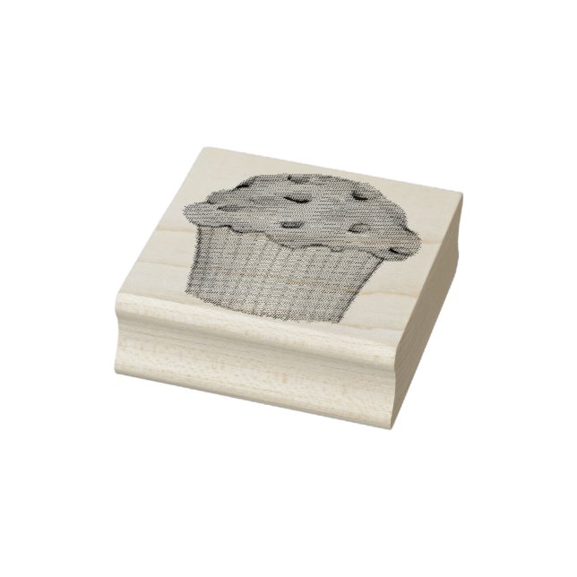Blueberry Muffin Frühstück Lebensmittel Backwaren  Gummistempel (Stempel)