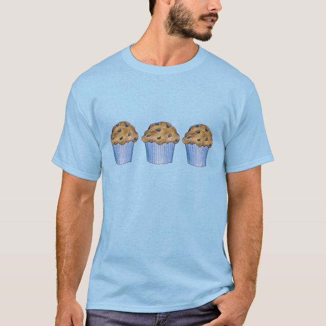 Blueberry Muffins Blue Breakfast Muffin Tee Shirt (Vorderseite)