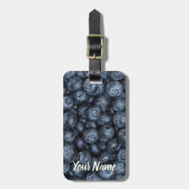 Blueberry Nah Up Detail für Veganer Gepäckanhänger