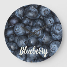 Blueberry Nah Up Detail für Veganer Große Wanduhr