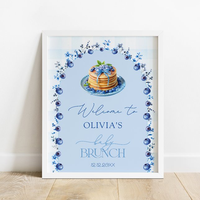 Blueberry Pancake Baby Brunch Babydusche Willkomme Poster (Von Creator hochgeladen)