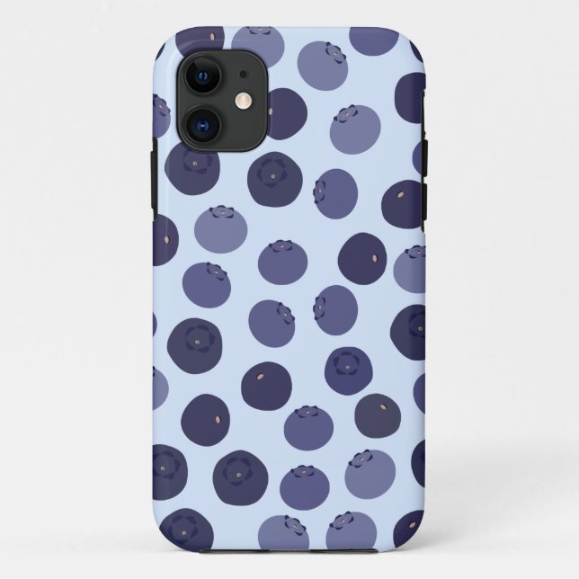 Blueberry Pattern Case-Mate iPhone Hülle (Rückseite)