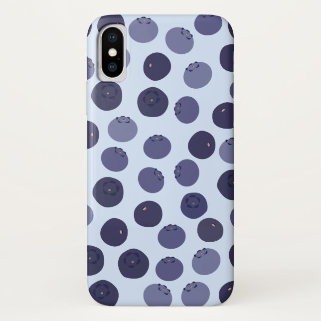 Blueberry Pattern Case-Mate iPhone Hülle (Rückseite)