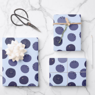Blueberry Pattern Geschenkpapier Set