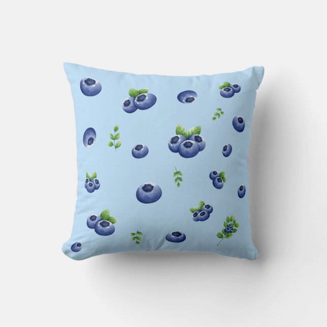 Blueberry Pattern Kissen (Vorderseite)