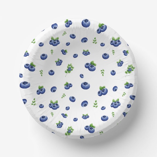 Blueberry Pattern Pappteller (Vorderseite)