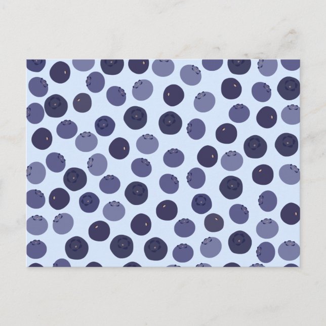 Blueberry Pattern Postkarte (Vorderseite)
