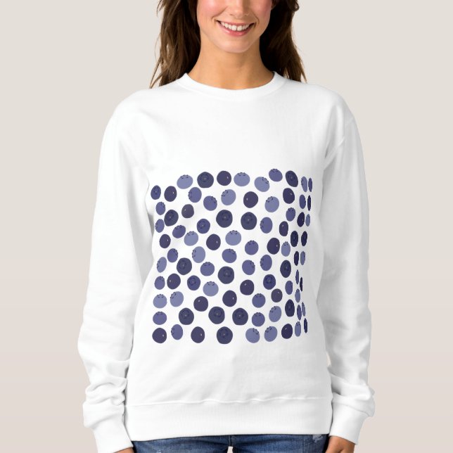 Blueberry Pattern Sweatshirt (Vorderseite)