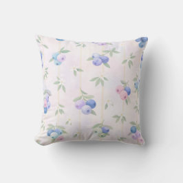 blueberry pattern with leaves kissen