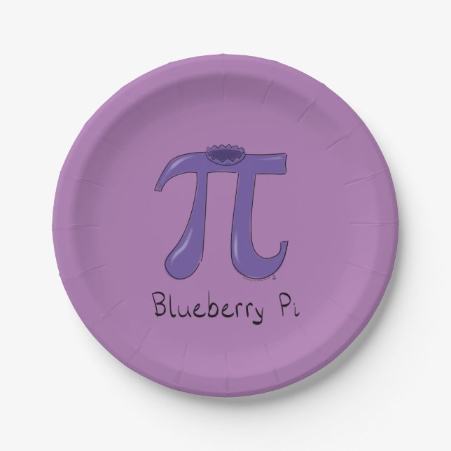 Blueberry Pi Niedlich Mah Pi Day Party Teller (Vorderseite)