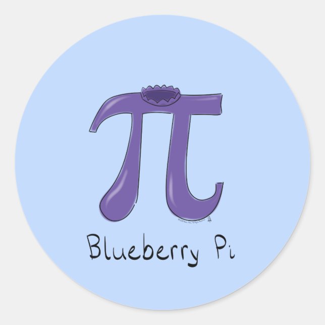 Blueberry Pi Niedlich Mathe Pi Day Stickers (Vorderseite)