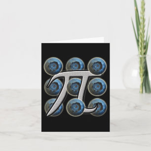 Blueberry Pi or Pie - Food Graphic Art Pi Day Karte