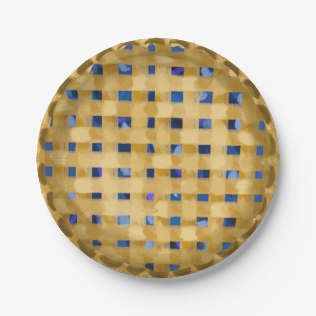 Blueberry Pie Homemade Picnic Amerikanische Unabhä Pappteller (Vorderseite)