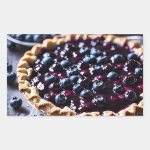 Blueberry Pie Rechteckiger Aufkleber