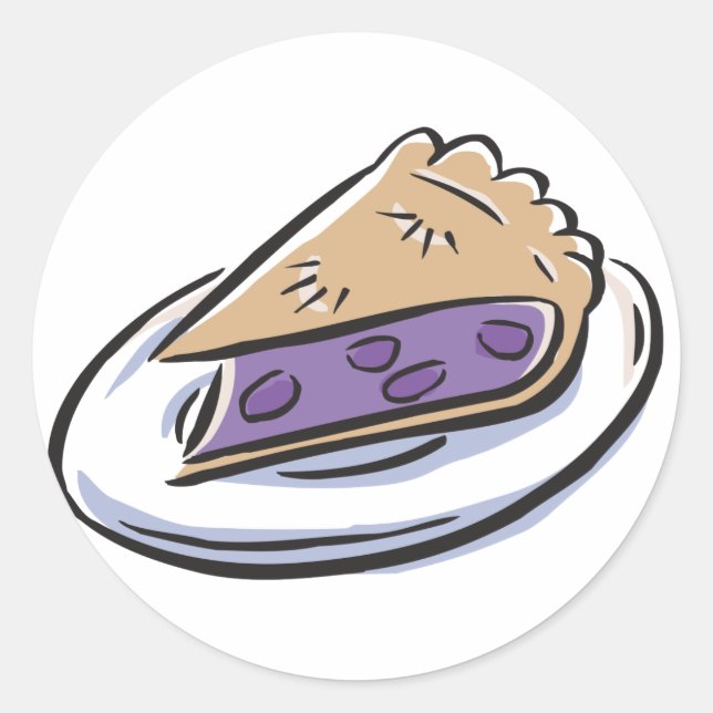 Blueberry Pie Runder Aufkleber (Vorderseite)