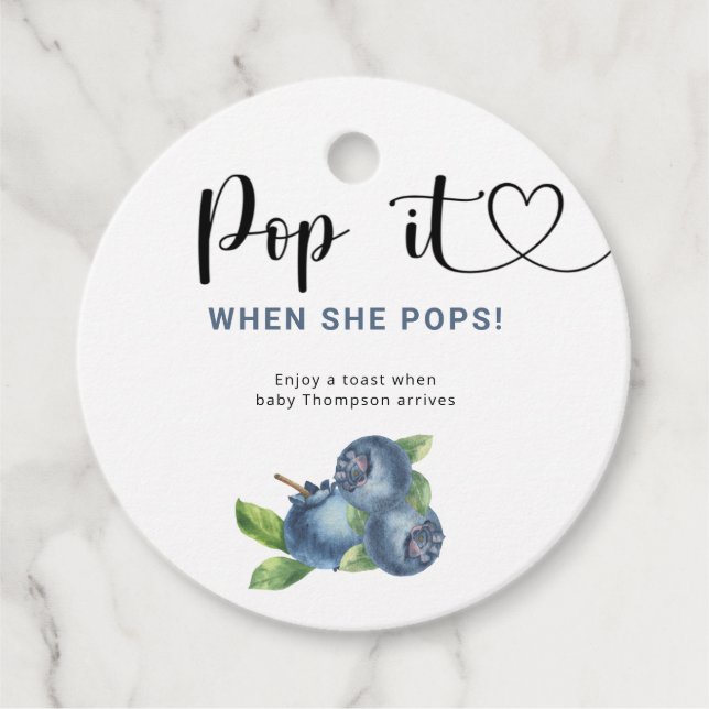 Blueberry - Pop, wenn sie Pop macht Geschenkanhänger (Vorderseite)
