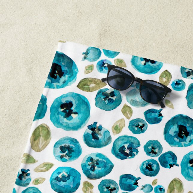 Blueberry Print Beach Handtuch (Beispiel)