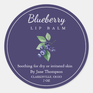 Blueberry Salve / Balm Label Runder Aufkleber
