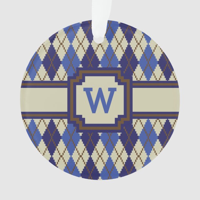 Blueberry Scone Raute Acrylic Ornament (Vorderseite)