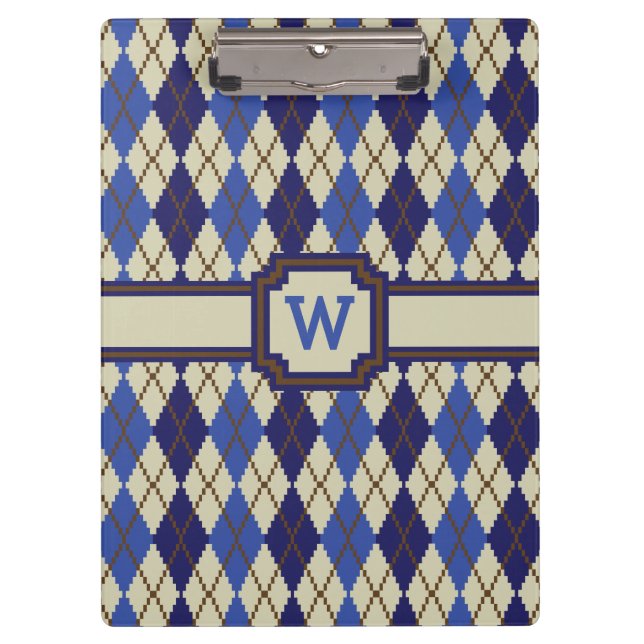 Blueberry Scone Raute Clipboard Klemmbrett (Vorderseite)