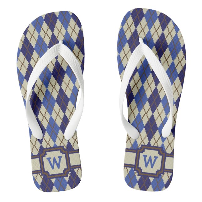 Blueberry Scone Raute Flip Flops (Fußbett)