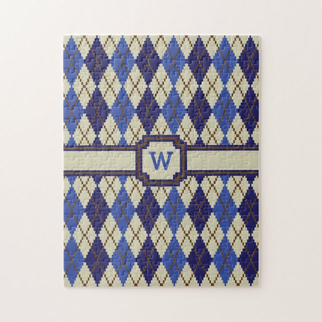 Blueberry Scone Raute Puzzle (Vertikal)