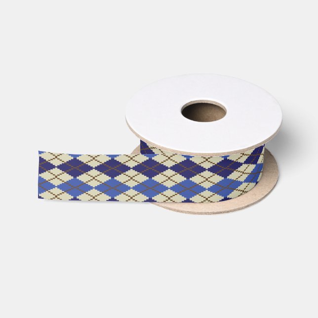 Blueberry Scone Raute Ribbon Satinband (Spule)