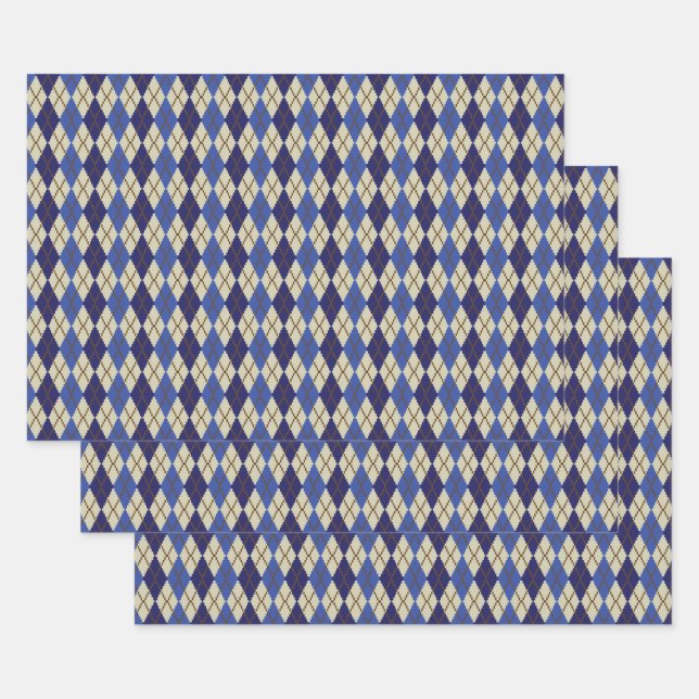 Blueberry Scone Raute Wrapping Paper Set Geschenkpapier Set (Set)