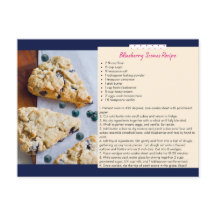 Blueberry Scones Rezept Postkarte