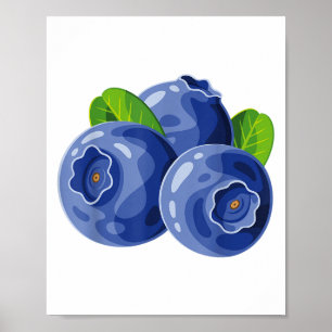 Blueberry Shirt Erwachsene Männer Frauen Kinder Bl Poster