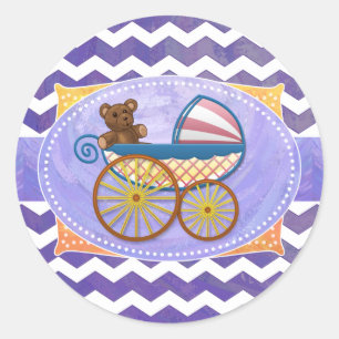 Blueberry Smear Baby Stuff Runder Aufkleber